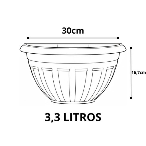 vaso parede floratta 3 litros risch 4