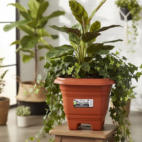 vaso quadrado n 17 rischioto telha marrom 2