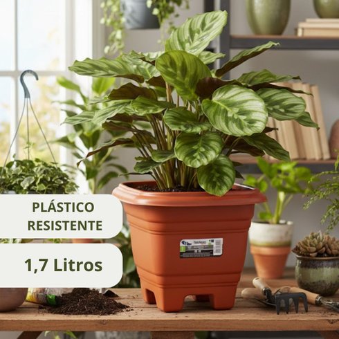 vaso quadrado n 17 rischioto telha marrom