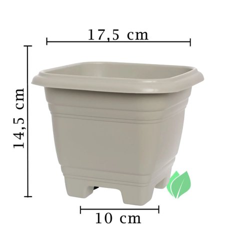 vaso quadrado n 17 rischioto areia medida