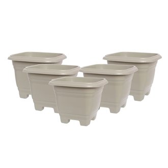 Kit Vaso Quadrado N 22 Rischioto Areia