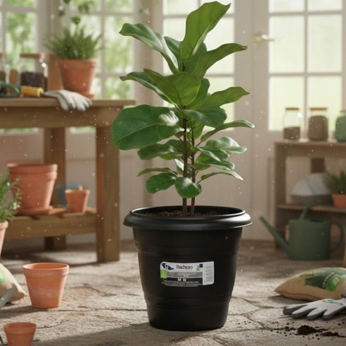 vaso redondo n 13 600ml rischioto marrom preto 3