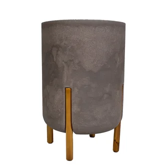 Vaso De Polietileno Cilíndrico Urbe Decore 34 Com Pézinho Japi