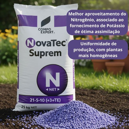 Fertilizante Granulado Estabilizado NovaTec Suprem 21-5-10 Compo Expert -  25 kg
