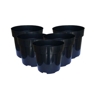 Kit Pote de Plástico Rígido Alta Drenagem N20 Ecovaso Preto