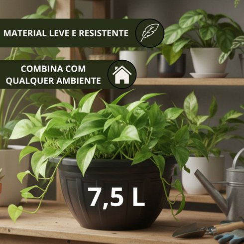 cuia florenca 7 5 litros rischioto preto