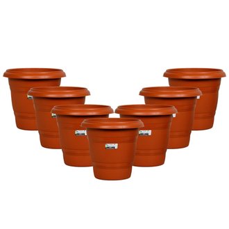 Kit Vaso Redondo N 42 Rischioto Marrom