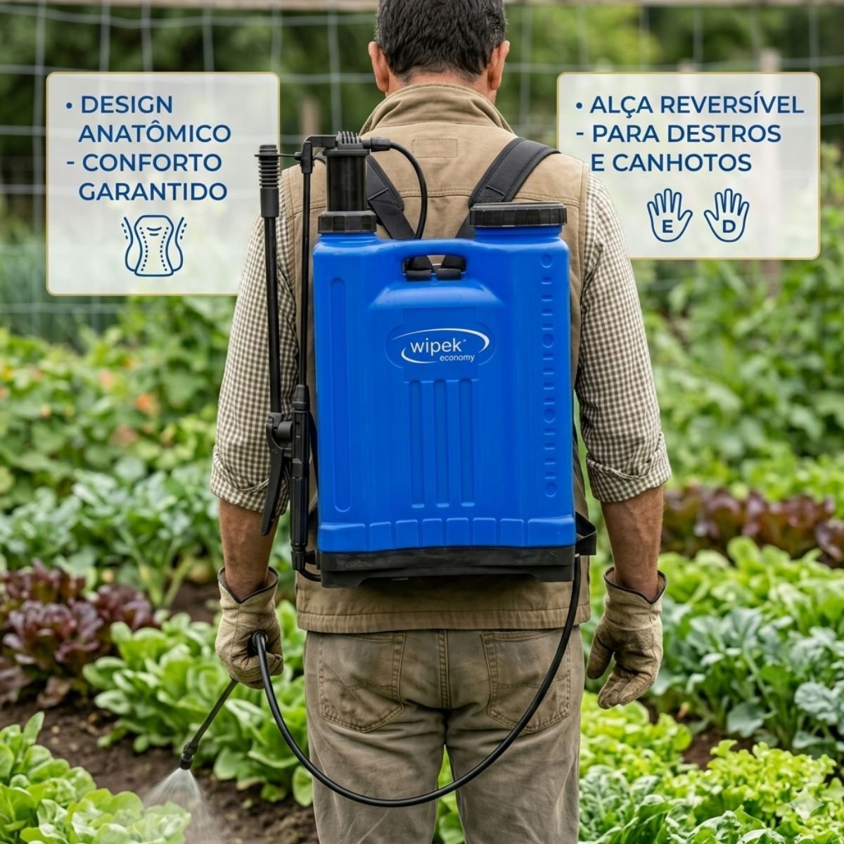 Pulverizador Costal Manual ECONOMY AZUL Wipek - 20 Litros
