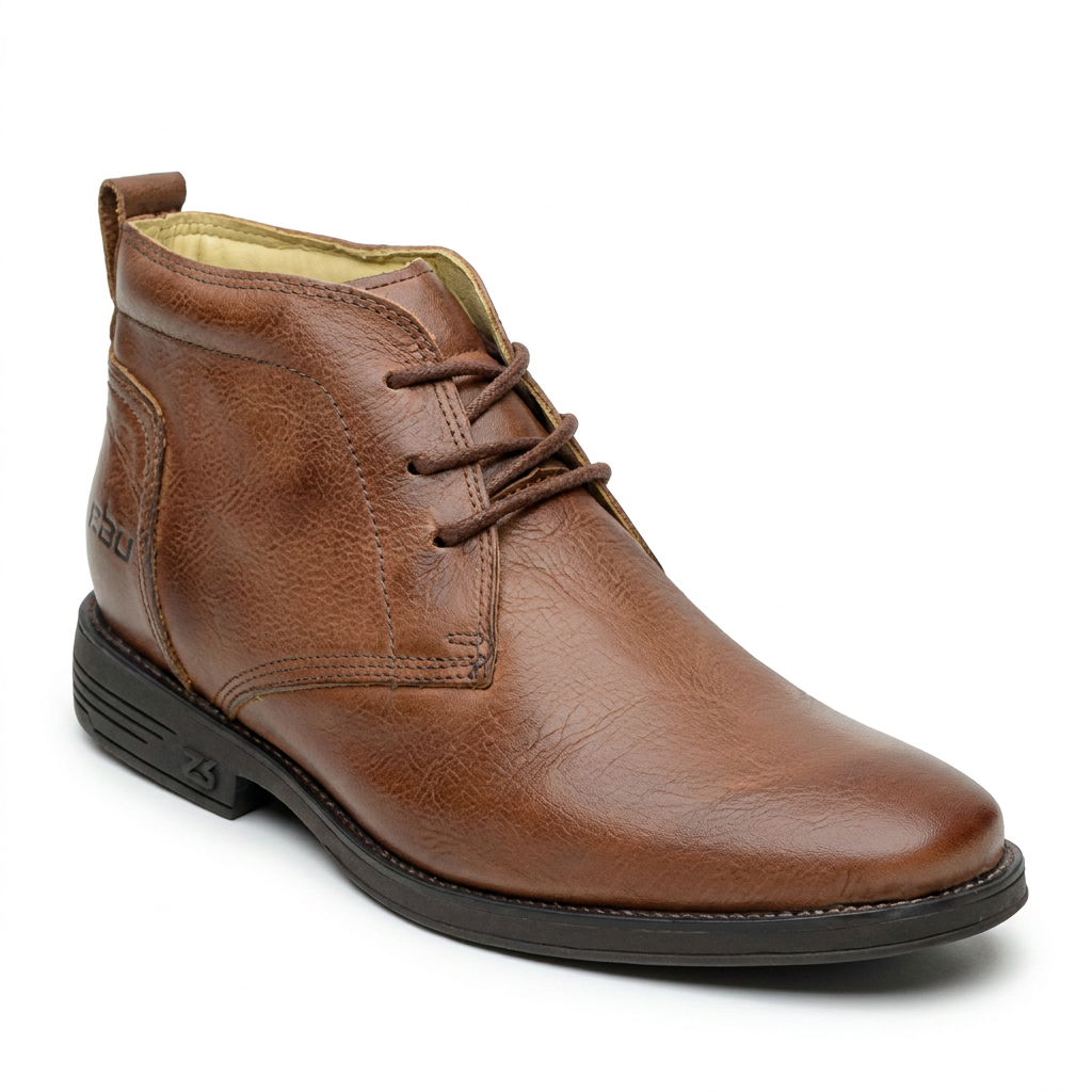 Botina de Couro Soft Masculina 92030 Zebu Cor Areia - 38