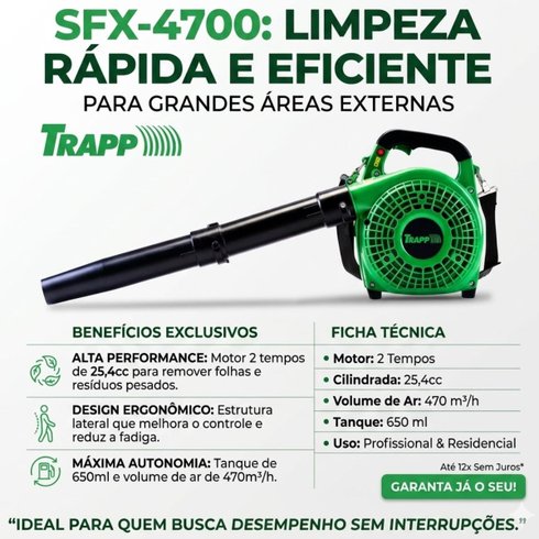 soprador de folhas sfx 4700 a gasolina 2 tempos trapp info