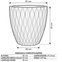 vaso de polietileno infinity redondo 37 nutriplan cor areia medidas