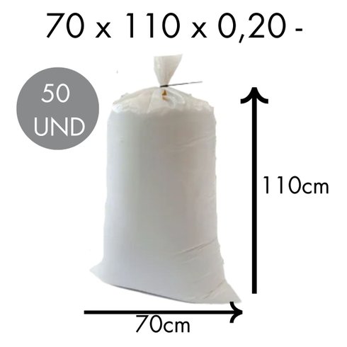 saco de silagem 70x110x020 medidas 100 50 und
