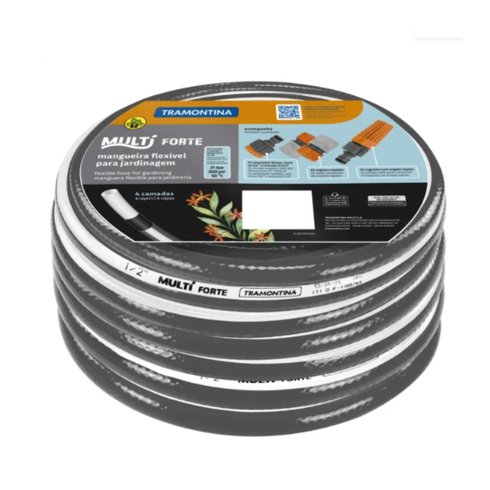 mangueira multi forte 12 para jardim tramontina cinza capa