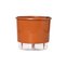 vaso auto irrigavel reciclado n4 21 x 19 cm colecao terrazo raiz cor terracota