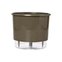 vaso auto irrigavel reciclado n4 21 x 19 cm colecao terrazo raiz cor basalto
