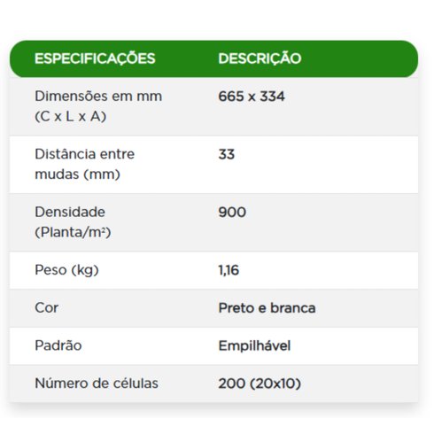 bandeja plastica rigida 200 18 ml espec