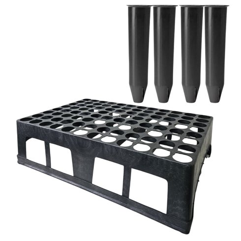 bandeja caixa 59 celulas tubetes 100cm capa