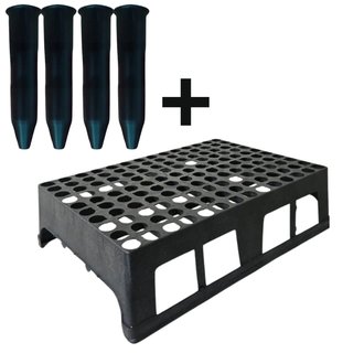 Kit Bandeja Caixa 140 Células + 140 Tubetes 55 cm3