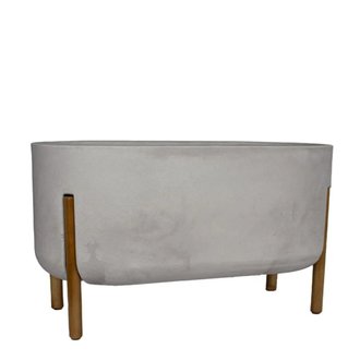 Vaso Floreira De Polietileno Linha Decore 66 Com Pézinho Japi cor